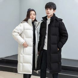 Men's Down Parkas Long Winter Jacket Men Coat Women Thicken Cotton Puffer Jackets Streetweare Male Coats Couple Clothing 231011