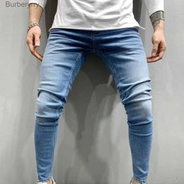 Men's Jeans Streetwear Men Jeans Stretchy Mid Rise Summer lti Pockets Zipper Fly Denim Pants Men's Sweatpants Harajuku Skinny Trousers 3XLL231011