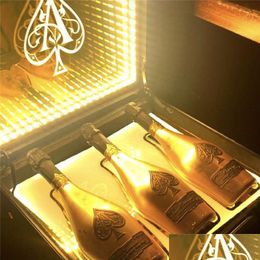 Other Bar Products Led Ace Of Spade Champagne Bottle Briefcase Wine Carrier Box Glorifier Display Case Vip Suitcase Presenter For Nigh Dhlx6