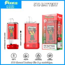 510 Thread Batterry Feemo Magic 650mah E Cigarette vape Pen Box batteries preheating battery For Atomizers Cartridges vape battery kit