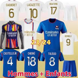 23 24 Maillot Lyon Soccer Jerseys 2023 2024 Olympique Lyonnais OL Digital 3rd Fourth Shirts TRAORE MEMPHIS Men Football Shirt Kids Kits Equipment BRUNO G