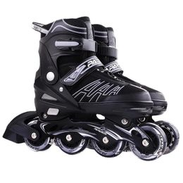 Inline Roller Skates Beginners Professional Children Boys Girls 8 Wheels Full Flash Adjustable Shoes For Outdoor Sports 231012