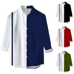 Men's T Shirts Long Sleeve Pack For Men Mens Sleeved Stripe Self Cultivation Shirt Top Blouse Scrub