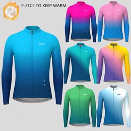 Cycling Shirts Tops Winter Cycling Clothing for Men Winter Long Sleeves Cycling Jerseys Thermal Fleece Warm Cycling Jacket MTB Maillot Ciclismo 231011