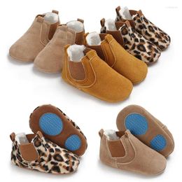 First Walkers FOCUSNORM 0-18M Autumn Infant Baby Boys Girls PU Leather Shoes Solid/ Leopard Walker Sneakers