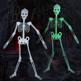 Other Event Party Supplies 1/4/5pcs Scary Halloween Props Luminous Hanging Skeleton Ghost Festival Home Outdoor Yard Garden Decor Supplies Glow Fake Skull T231012