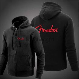 Men's Hoodies Sweatshirts Music Guitar Mudguard 2023 Men's Solid Colour Casual Hoodie Zipper Sweatshirt Long Sleeve Zipper Top x1012