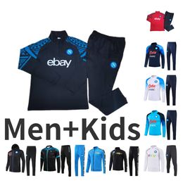 22 23 Napoli Fußball-Trainingsanzug Fußball-Kit SSC Neapel AE7 D10S Herren Trainingsshirt Wear Formation tuta Chandal Squitude Jogging-Trainingsanzug für Herren und Kinder