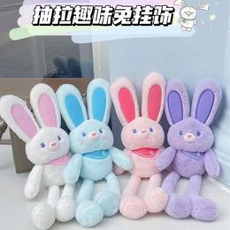 Påskfestin Rabbit Toys With Keychain Spring Event Kids Plush Gifts Söta kanin Big Ears fylld leksak