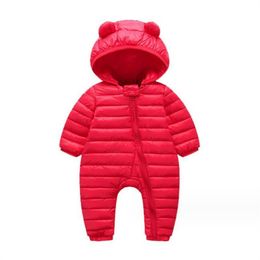 New winter products newborn baby jumpsuit hooded and velvet warm baby boy snow suit toddler snow suit girl baby cotton overalls