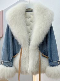 Women's Fur Faux OFTBUY 2023 Winter European American Street Fashion Real Collar Coat for Women Elegant Outerwear Goose Down Jacket 231012