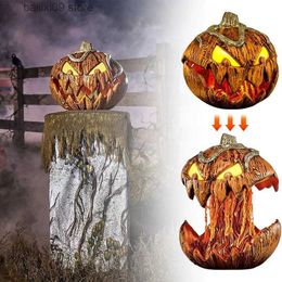 Other Event Party Supplies 20/30cm For Spirit Halloween Gourdo Animatronic Halloween Rise and Fall Makes a Terrifying Sound Pumpkin Head Halloween Decor T231012
