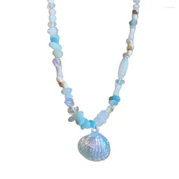 Pendant Necklaces High-Grade Crystal Beaded Necklace Bohemian Stone Handmade Round Bead Clavicle