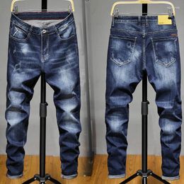 Men's Jeans Spring And Summer Korean Version Of The Trend Personality Hole Patch Youth Slim Pants