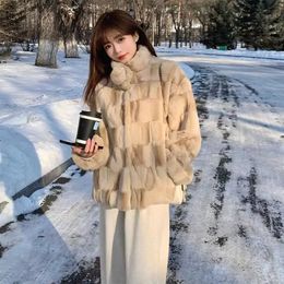 Women's Jackets Autumn And Winter Standup Collar Imitation Lambswool Fur Coat Female Y2K Retro Fashion Trend Thickened Loose Korean Version 231011