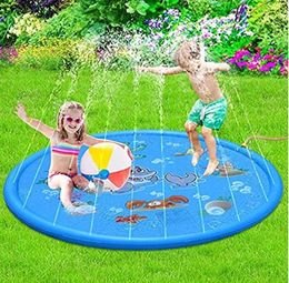 100/170 CM Children Play Water Mat Summer Beach Inflatable Water Spray Pad Outdoor Game Toy Lawn Swimming Pool Mat Kids Toys