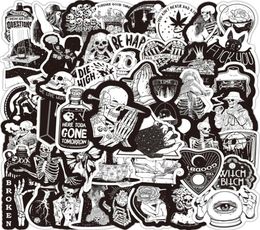50PCS Halloween Stickers Gothic Skull Graffiti Stickers for Laptop Skateboard Motorcycle Decals8398920