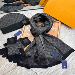 Scarf Hat Glove Sets Hat Scarf inter fashion and warmth, designer scarves for free shawl Men Women fashion High Quality Wool Winter 3 Piece Hat Scarf