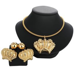 Wedding Jewellery Sets Nigeria gold plated jewellery for women Earring Necklace Set Party Gifts Daily Wear 231012