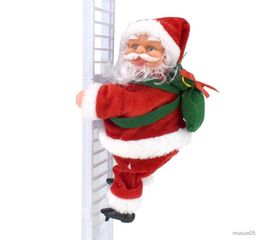 Christmas Toy Supplies Beads climbing Santa music doll rope climbing Christmas gifts Christmas decorations cross R231012