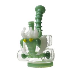 Elephant Hookahs Glass Bong Recycler Smoking Water Pipe Dab Rig 23cm Height with 14mm Joint