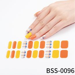 1PC(including 20 Small Stickers) Semi-Cured Gel Nail Stickers UV Phototherapy Gel Nail Wraps Christmas Designs Waterproof