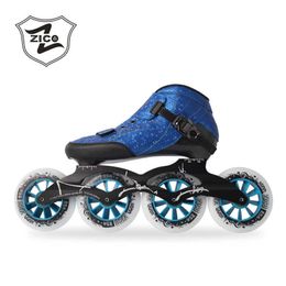 Inline Roller Skates 3 4 Wheels Inline Speed Skates for Kids Adults Outdoor Street Skating Race Sports Roller Patins 90 100 110 Carbon Fibre EU 27-43 HKD230720