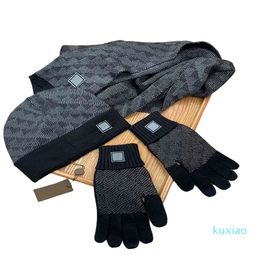Fashion wool trend hat scarf set luxury sacoche hats men and women fashions designer shawl cashmere scarfs gloves suitable for winter scarves
