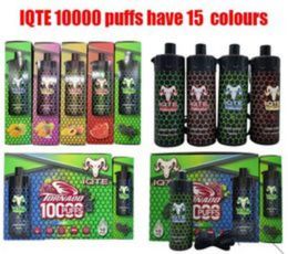 Original 100% IQTE 10000 PUFFS 2% 850mah Prefilled device disposable vape Authorized 10 flavors