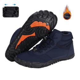 Calçado de caminhada inverno quente jogging tênis mulheres homens borracha correndo sapatos descalços à prova d'água antiderrapante respirável para trekking escalada 231011