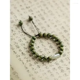 Strand Original Old Materials Hetian Jade Sandalwood Bracelet Men And Women Ethnic Ornament