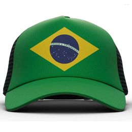 Ball Caps Brazil Youth Student Free Custom Name Number Country Hat Portugal Flag Portuguese Print Po Brasil Federativa Baseball Cap