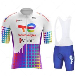 Cycling Jersey Sets Total Energies Cycling Jersey Set Summer Short Sleeve Breathable Bicycle Men's Bike Clothing Maillot Ropa Ciclismo Uniform Suit 231011