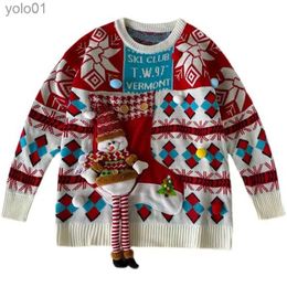 Women's Sweaters Christmas Style Pullover Sweater Women Autumn/Winter Crew Neck Couples Knit Sweater Christmas West Coast JacketL231107