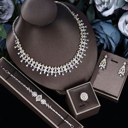 Wedding Jewellery Sets Accessories 4piece set of amazing skin touch women's necklace earrings ring bracelet exquisite craft Jewellery 231012