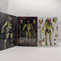 Mascot Costumes Neca Figure Predator Elder Predator Gold Kenner Leader Clan Chief Pvc Action Figure Predator 2 Model Toys Joint Movable Doll