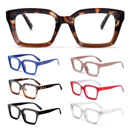 Sunglasses Frames Men Women Fashion Oversized Square Reading Glasses Large Frame Presbyopia Eyeglasses Diopter 1 0 3 0 231011