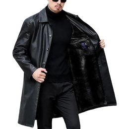 Men's plus size Outerwear Coats Trench Men Leather Coat Casaco Masculino X Long Jackets Fashion Jaqueta Masculina 231012