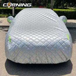 Car Covers Winter Car Cover Outdoor Cotton Thickened Awning For Car Anti Hail Protection Snow Covers Sunshade Waterproof Dustproof for SUV Q231012