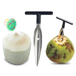Fruit Vegetable Tools Coconut Opener Tool Stainless Steel White Coconuts Knife Water Punch Tap Drill St Open Hole Cut For Fresh SN876