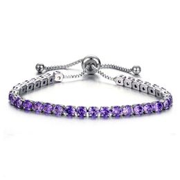 Charm Bracelets Adjustable Bracelet Cuffs Row Cubic Zirconia Diamond Bracelets Wedding Fashion Jewellery For Women Kids Gift Jewellery Bra Dhq7Z