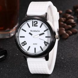 Other Watches Womage Fashion Womens Candy Colour Big Dial Quartz Wristwatch Woman Man Unsex Student Casual Sport Reloj Mujer 231012