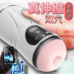 sex massager Automatic Aeroplane Cup Men's electric masturbation device inserted into super tight real Yin womb adult sex products inflatable doll