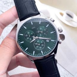 2023 luxury mens watches All Dials Working Quartz Watch high quality 1853 Top Brand Chronograph clock leather And Steel belt fashion Six needle work wholesale montre