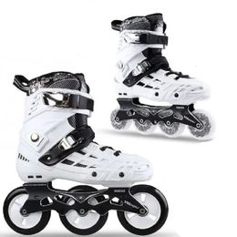 Inline Roller Skates 3 wheels speed 4 wheel slalom inline skates shoes for adults roller skating patines School Boys Girl 80mm 100mm rolling sneaker 231012