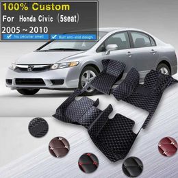 Floor Mats Carpets Car Floor Mats For Honda Civic 2005~2010 MK8 Anti-dirt Pads Auto Accessoires Non-slip Pads Waterproof Floor Mats Car Accessories Q231012