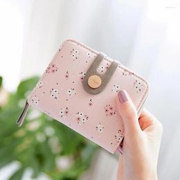 Wallets Women's Short Style Purse Korean Version Printed Zipper Student Coin Card Bag Wallet Women