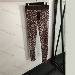 Leggings Womens Yoga Pants Leopard Print Design Elastic Slim Feet Fashion Pants