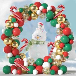 Christmas Toy Supplies Christmas Balloons Garland Kit Candy Cane Baloon Red BallonChristmas Decoration New Year 2023 Gifts Kids Toy R231012