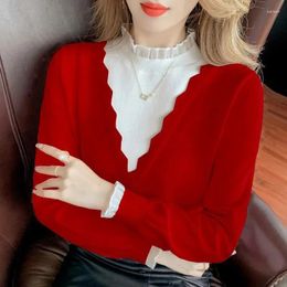 Women's Sweaters 2023 Spring Autumn Fashion Sweater Long-Sleeved Casual Bead Embroidery Pullovers Female Knitwear Jumper Full C